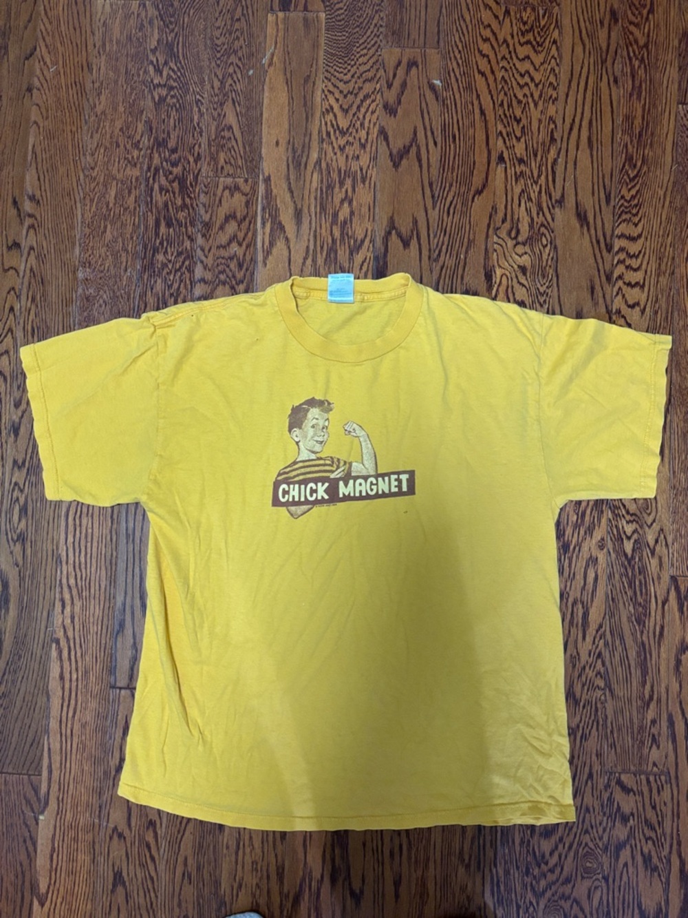 Vintage Yellow Chick Magnet T Size: Large